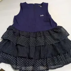 Bebe ネイビー フリルドレス 90