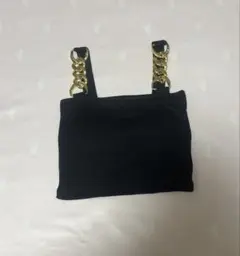 チェーンストラップ付き リブキャミソール ブラックSPアベイル shoko 翔子