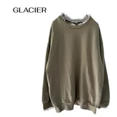 GLACIER 長袖トレーナー　フリルレース　デート　大きめLのサムネイル