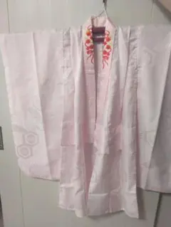 中古　七五三（7歳）　長襦袢　 花柄刺繍 着物 100cm~