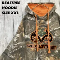 REALTREE 総柄リアルツリープリントセンター刺繍スエットパーカーXXL古着