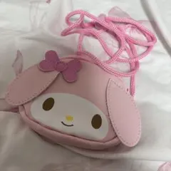 My Melody ロープ付きフェイス形コインケース
