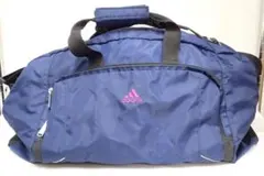 O36/美品 adidas アディダス ナイロン ショルダー付き ボストンバッグ