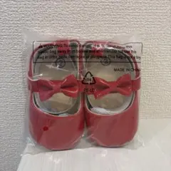 12cm 赤いリボン付き　シューズ 6ヶ月用