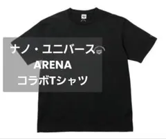 ナノユニバース x ARENA コラボ ロゴTシャツ L ブラック ☆美品☆