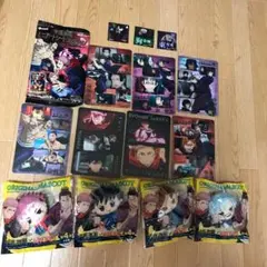 呪術廻戦　　マスコット4個　ミニアートシート７枚　ステッカーシール３枚