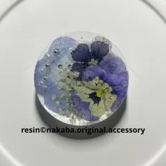 ネコin-2 ハンドメイド レジン ヘアゴム ブローチ ポニーフック
