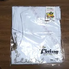 昭和レトロ　白　襟刺繍　ウエストベルト付き　エプロン