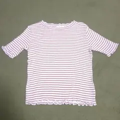 七分袖Tシャツ ボーダーのサムネイル