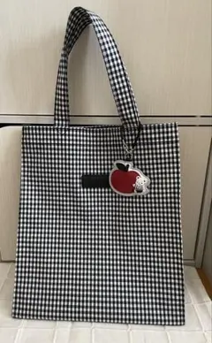 ファミリアトートバッグ　ギンガムチェック