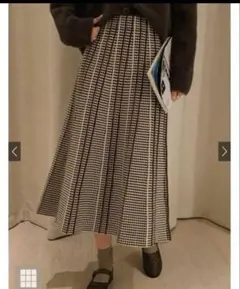 GRL 幾何学柄フレアロングニットスカート[ac1971]