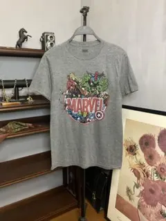 MARVEL マーベル 全員集合 Tシャツ グレー S