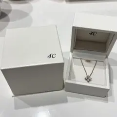 4℃ エターナルシルバーネックレス フラワーモチーフ 箱付き