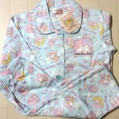 【新品】キキララ 薄手 フリース パジャマ 130 水色 リトルツインスターズ