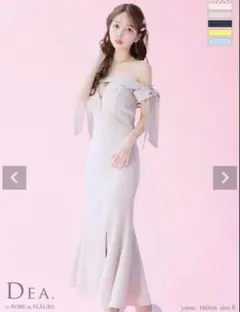 DEA by ROBE de FLEURS オフショルダードレス S グレー