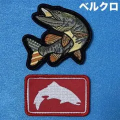 A2422 米国老舗釣具　シムス　フィッシング　刺繍パッチ　ベルクロ