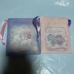 【新商品】sanrio サンリオ リトルツインスターズ プチ巾着 2種類セット