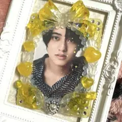 【15】硬質デコホイップトレカケース　推し活　推しカラー　黄色