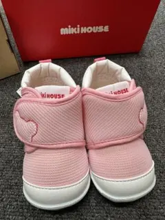 【新品タグ付】ミキハウス ベビーシューズ 11cm ピンク 箱あり
