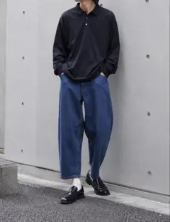 BEAMS HEART デニムパンツ ワイドシルエット クロップド Sのサムネイル
