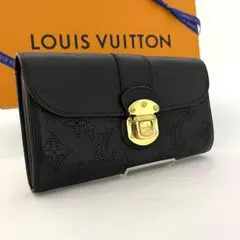ルイヴィトン モノグラム マヒナ ポルトフォイユ イリス ノワール 長