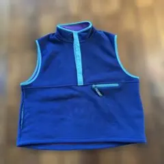 L.L.Bean フリースベスト レディースM ネイビー/ターコイズ