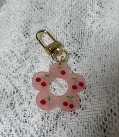 花型チェリー柄チャーム　同封50円
