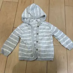 H&M ボーダーカーディガン 9-12M