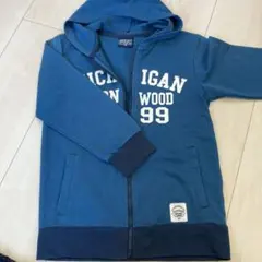 RESULT フード付きパーカー 青 MICHIGAN WOOD 99