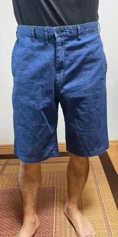 PAPAS ダークブルー ショートパンツ