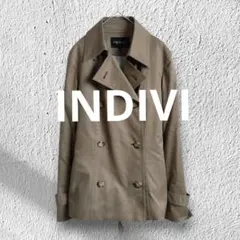 極美品　INDIVI 　ショートトレンチ　コート　ベージュ　大きい　Ｌ