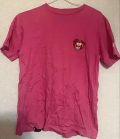 古着　Tシャツ　ロゴ　ピンク