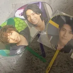 【未使用】嵐　二宮和也　相葉雅紀　松本潤　ミニうちわ3枚セット