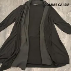 COMME CA ISM ドレープ 七分袖カーディガン ブラック　フリーサイズのサムネイル