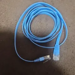 ELECOM Cat6 フラットLANケーブル 青 2m