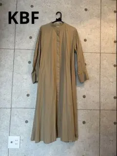 週末値下げ　KBF ベージュ シャツワンピース ロングワンピース　ワンピース