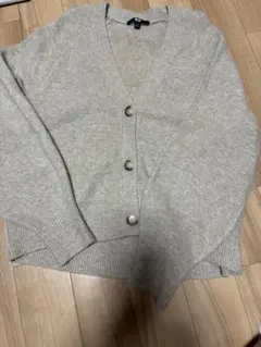 UNIQLO ユニクロ　ベージュ　スフレヤーン長袖カーディガン　M