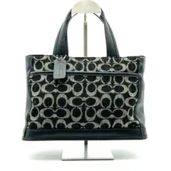 COACH コーチ ハンドバッグ トートバッグ ジャガード シグネチャー 