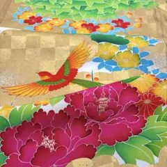 着物 はぎれ 174 生地 布 ハギレ アンティーク 絹　古布　和布　古裂　和柄