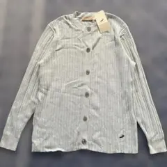 新品タグ付き クロコダイル リブカーディガン ミントグリーンM