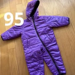 【1/26削除】ジャンプスーツ 防寒 アウター 紫　パープル　95cm