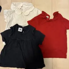 赤・黒・白の半袖Tシャツ3枚セット