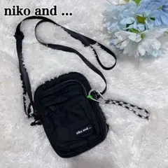 極美品★niko and ... オリジナルマイクロお財布ショルダーバッグ 黒