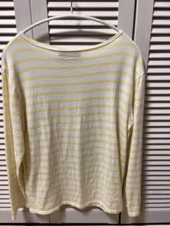 SAINT JAMES 長袖カットソー イエローとホワイトのストライプ