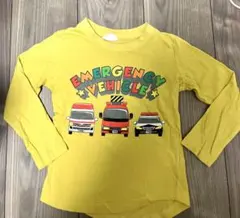 緊急車両デザインの長袖シャツ　100cm