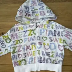mezzo piano メゾピアノ カラフルフラワーロゴパーカー 110