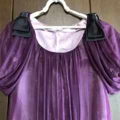 【美品】ARROW パーティドレス 結婚式 M ワンピース 体型カバー ゆったりのサムネイル