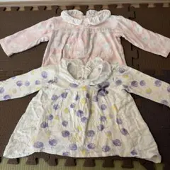 センスオブワンダー 花柄フリル襟トップス 2枚