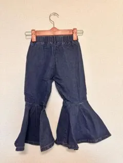 デニム フレアパンツ ゴムウエスト　韓国子供服