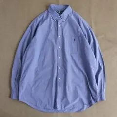 90s Ralph Lauren BLAKE 青 コットン ボタンダウンシャツ